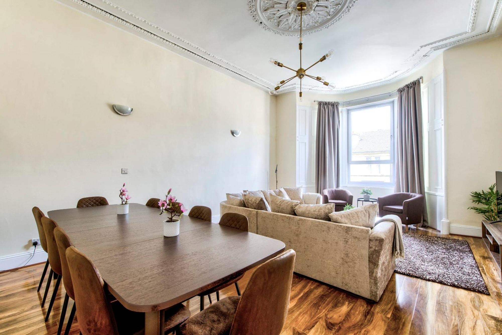 Stunning 5 Bedroom Apt, Close To City Centre, Sec, Hydro And Motorway Glasgow Dış mekan fotoğraf